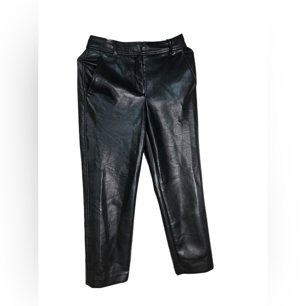 Babaton Black Faux Leather Trousers